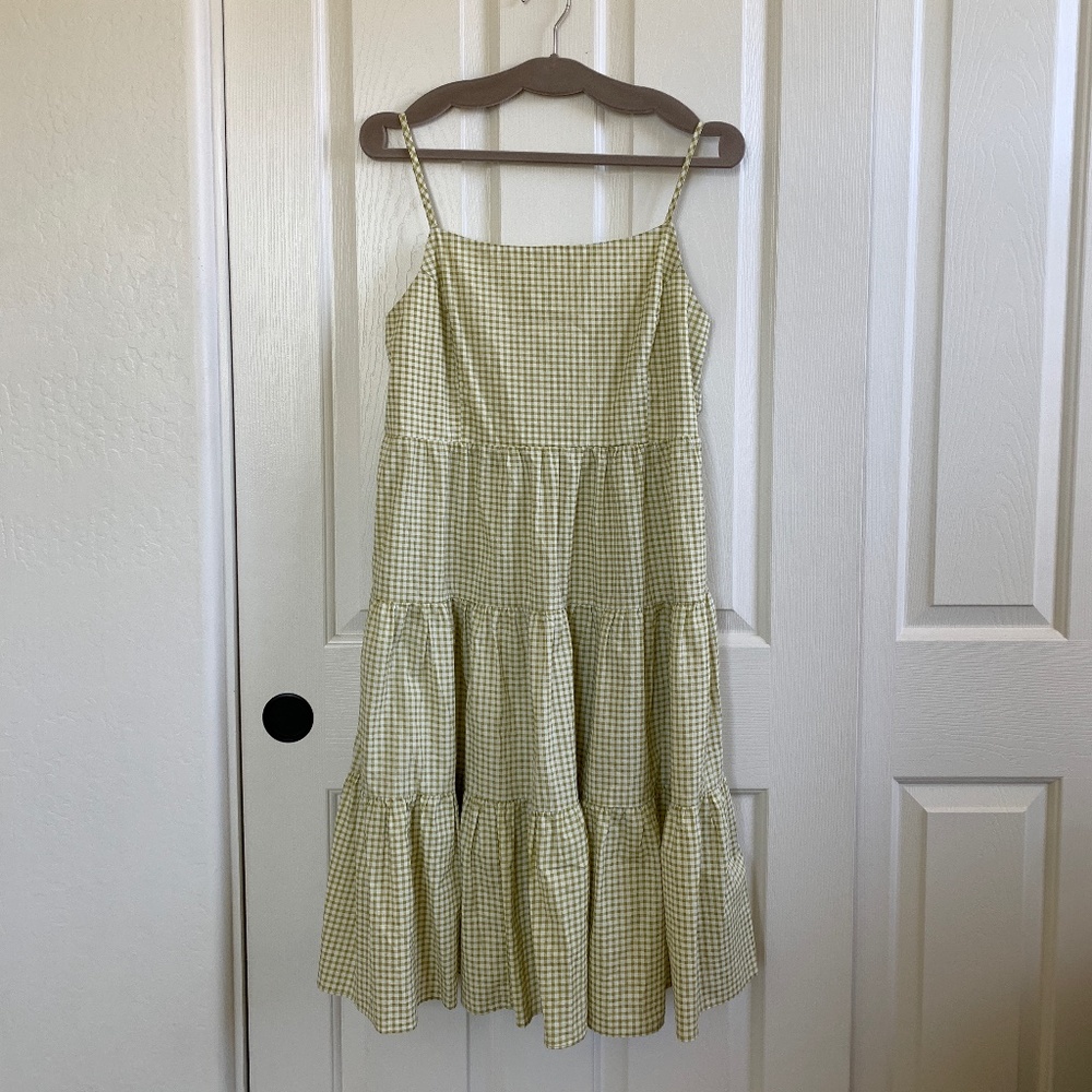 Gingham mid length dress